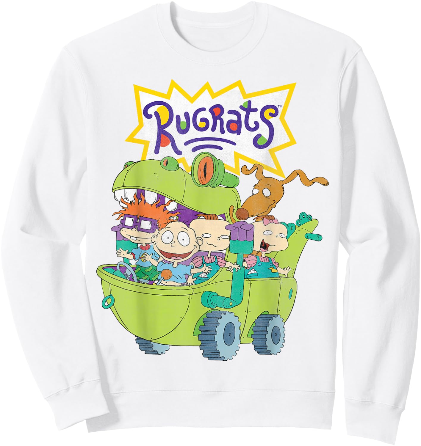 Nickelodeon Rugrats Reptar Wagon Logo Sweatshirt - Sweatshirt | White