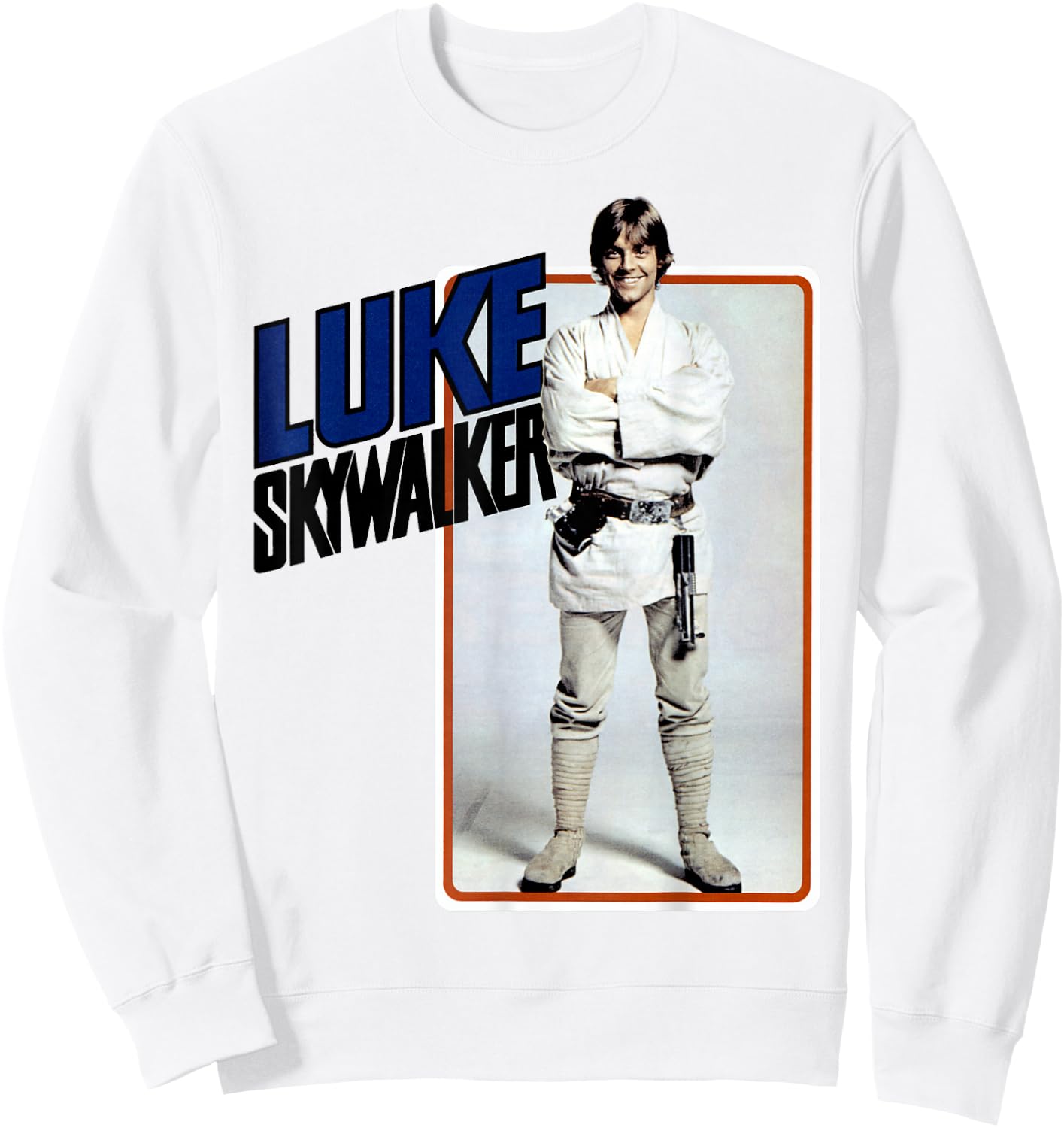 Star Wars Luke Skywalker Smiling Card Graphic Sweatshirt - Sweatshirt | White