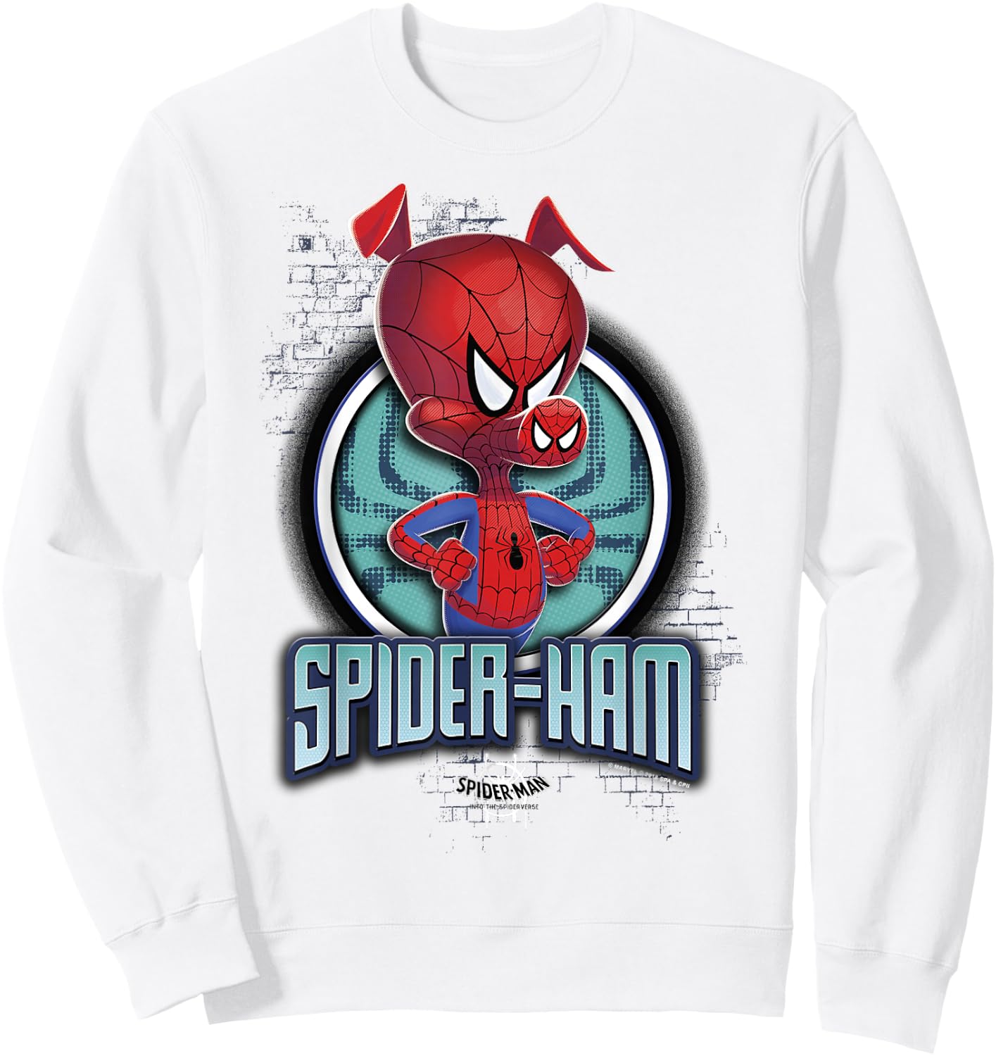 Marvel Spider-Man Spiderverse Spider-Ham Pose Sweatshirt - Sweatshirt | White