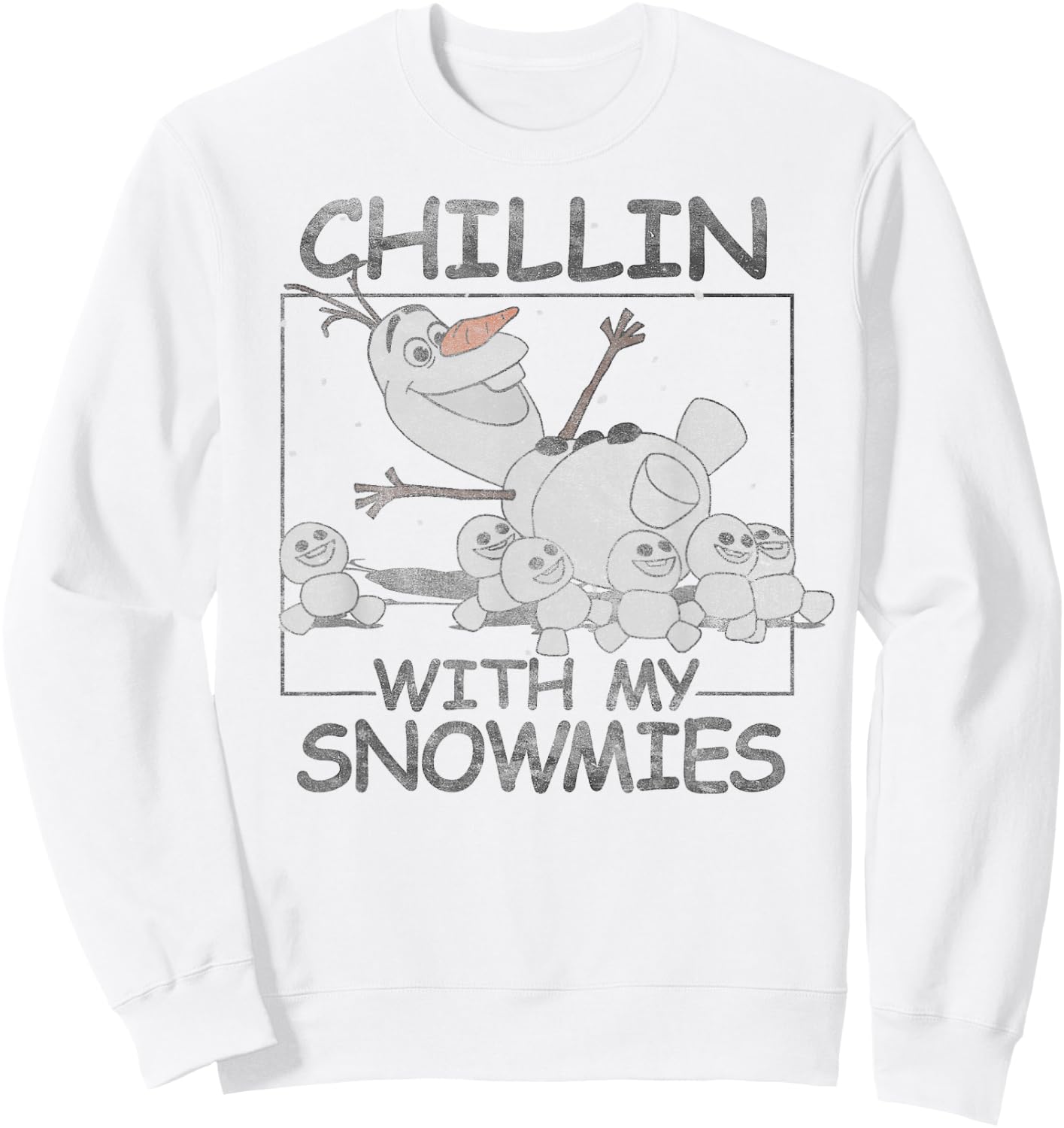 Disney Frozen Olaf Chillin with My Snowmies Portrait Small Sweatshirt - Sweatshirt | White