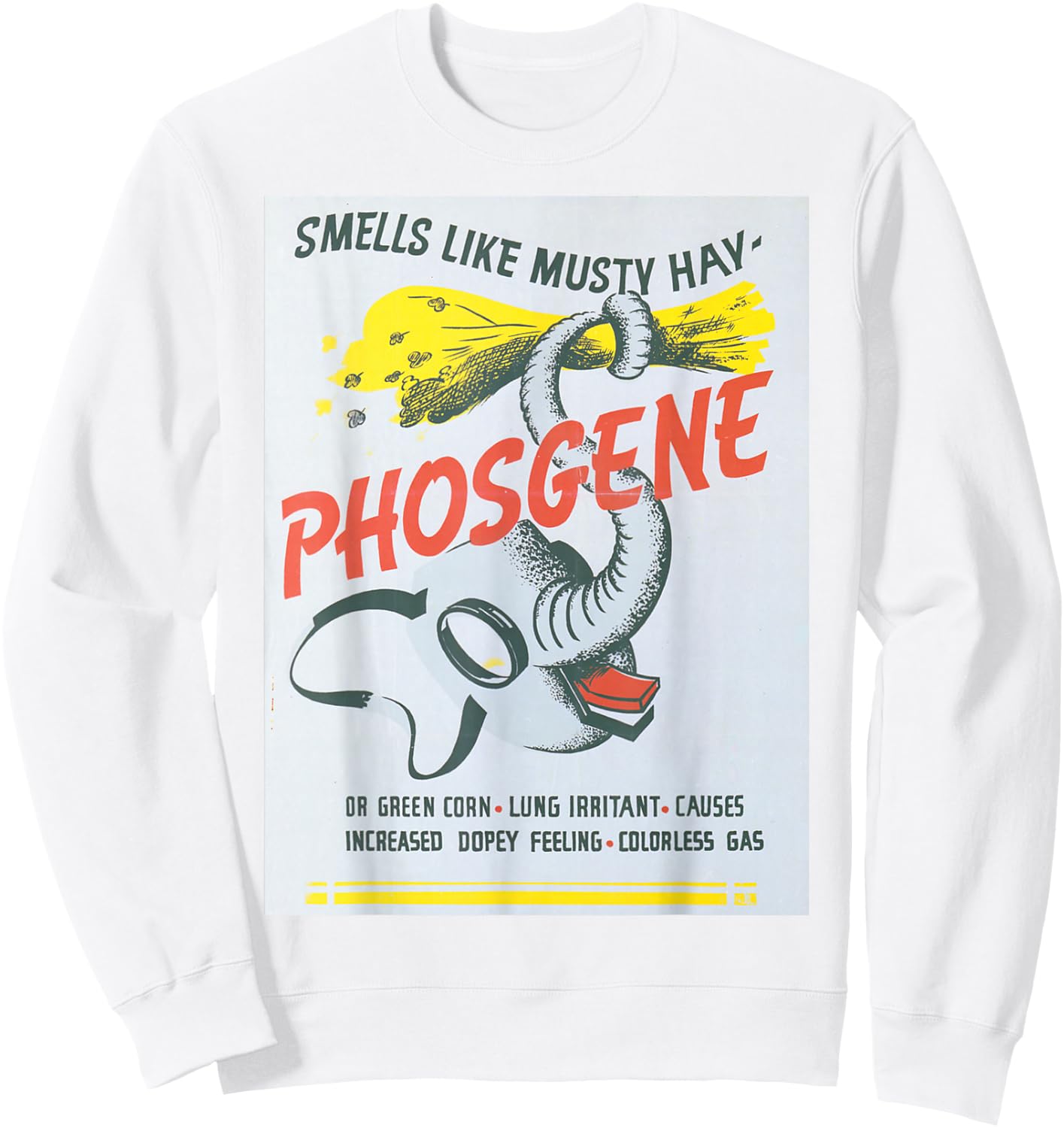 Vintage poster - Phosgene Retro Sweatshirt - Sweatshirt | White