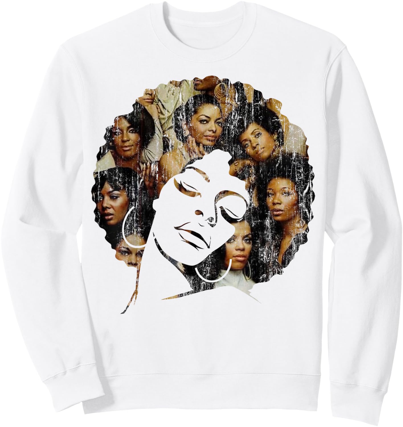 Strong Afro Black Women Shirt - Melanin Poppin Men Women Sweatshirt - Sweatshirt | White