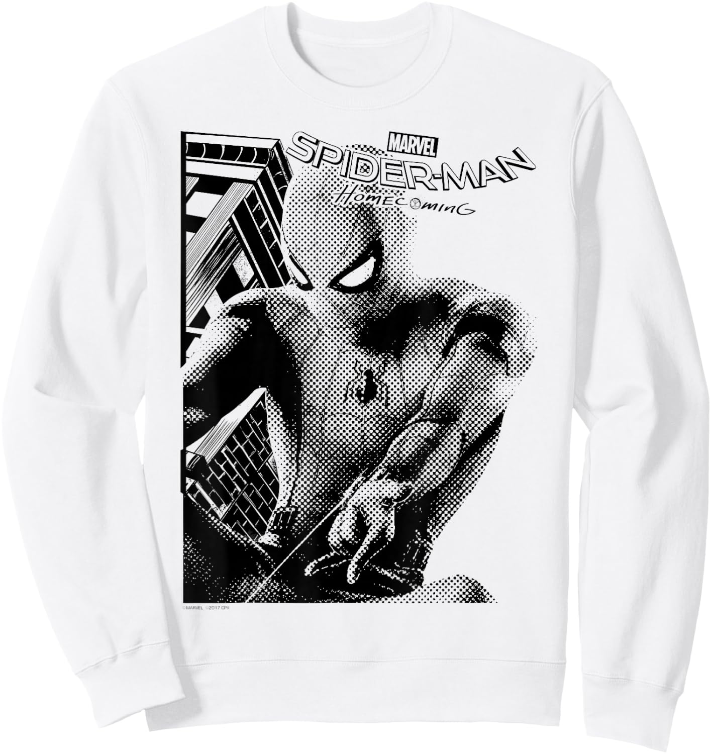 Marvel Spider-Man Homecoming Tonal Drop Graphic Sweatshirt - Sweatshirt | White