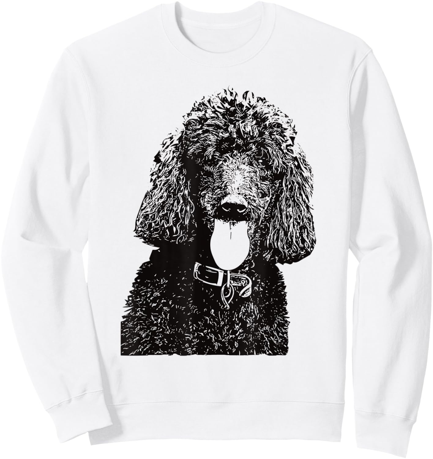 Poodle Face Shirt - Dog Mom or Dad Christmas Gift Men Women Girls Kids Sweatshirt - Sweatshirt | White