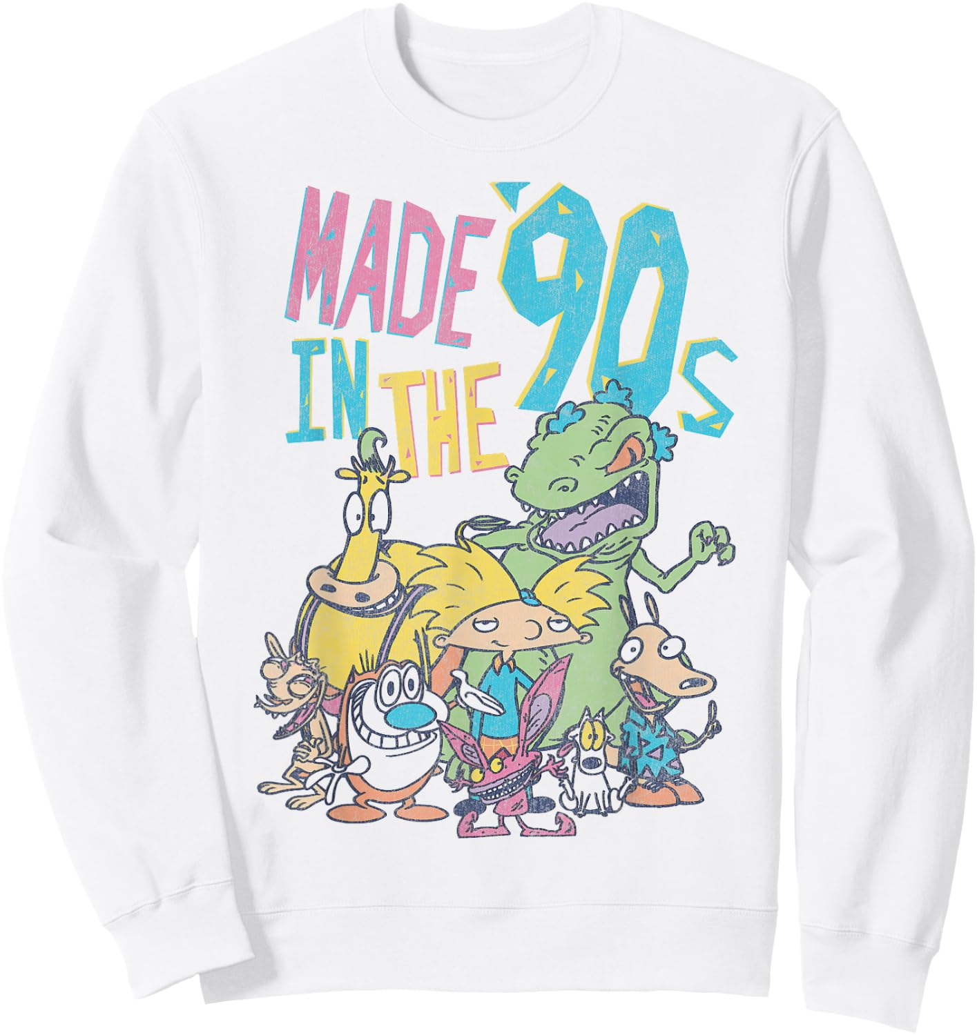 Nickelodeon Made in The 90s Character Sweatshirt - Sweatshirt | White