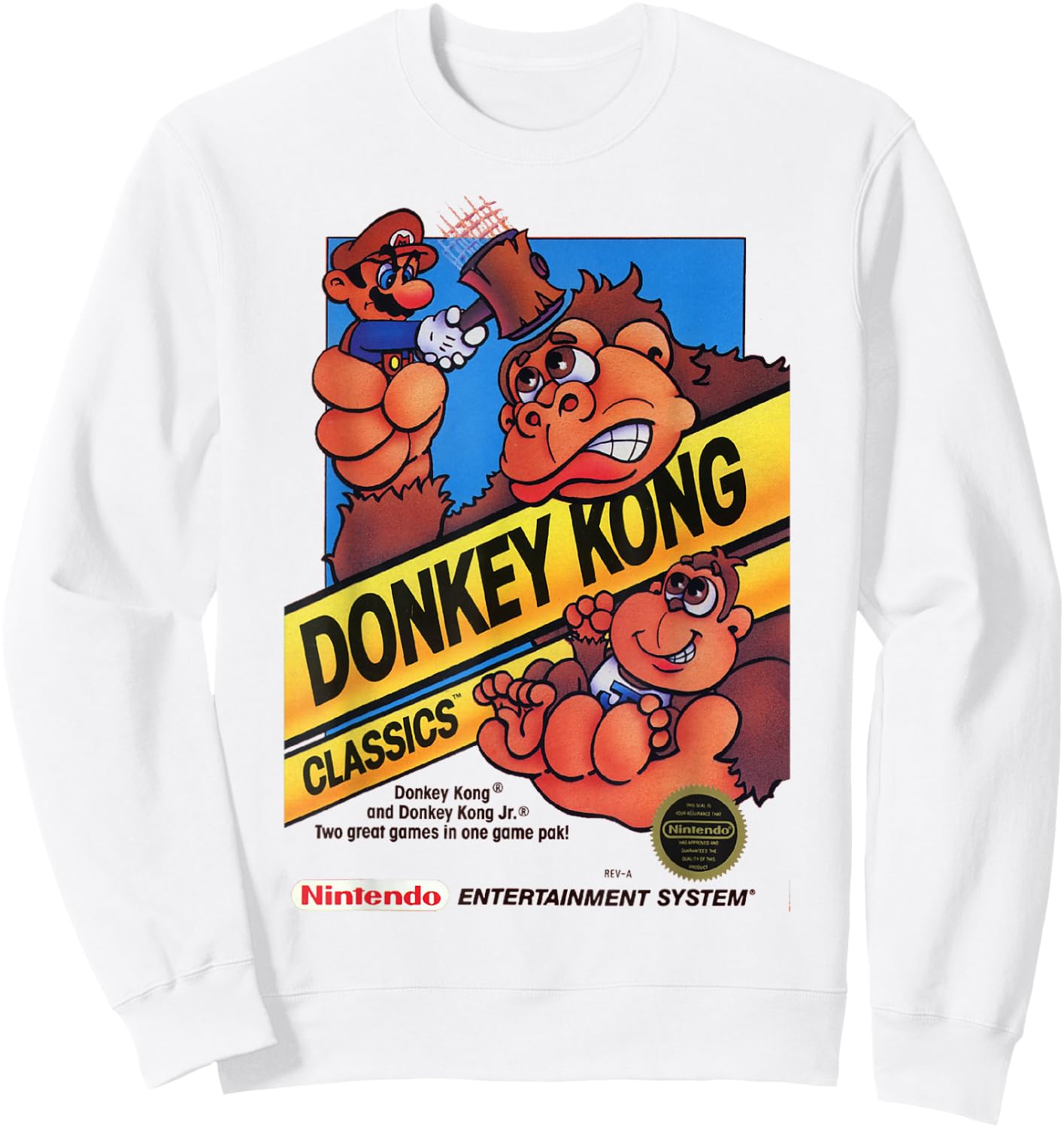 Nintendo Donkey Kong Classics Mario Hammer Graphic Sweatshirt - Sweatshirt | White