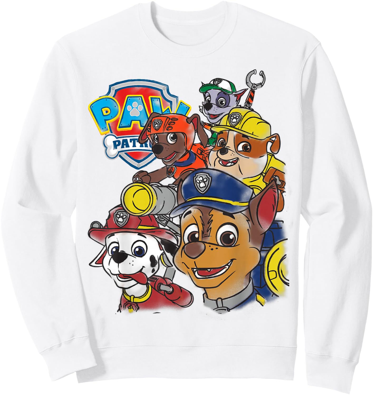 PAW Patrol Rescue Pup Group T- Shirts Sweatshirt - Sweatshirt | White