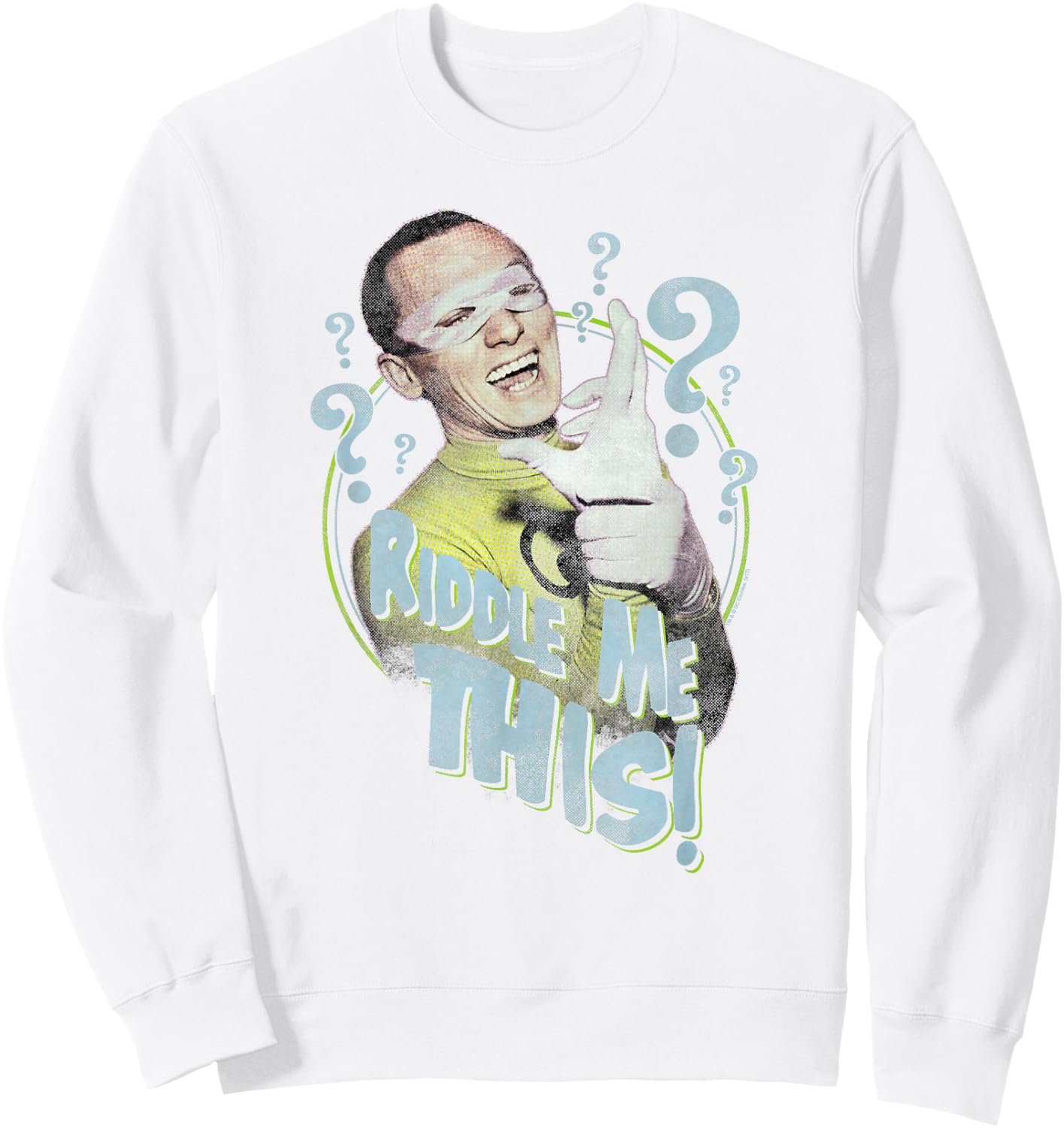 Batman Classic TV Series Riddle Me This T Shirt Sweatshirt - Sweatshirt | White