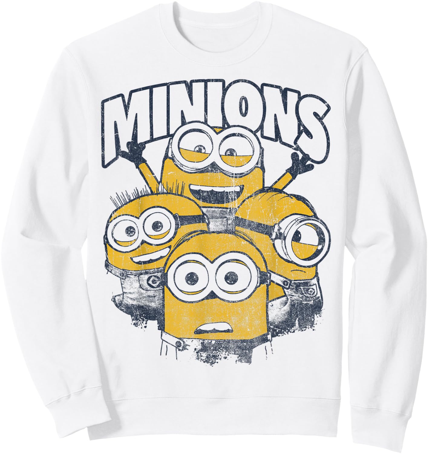 Despicable Me Minions Vintage Group Graphic Sweatshirt - Sweatshirt | White