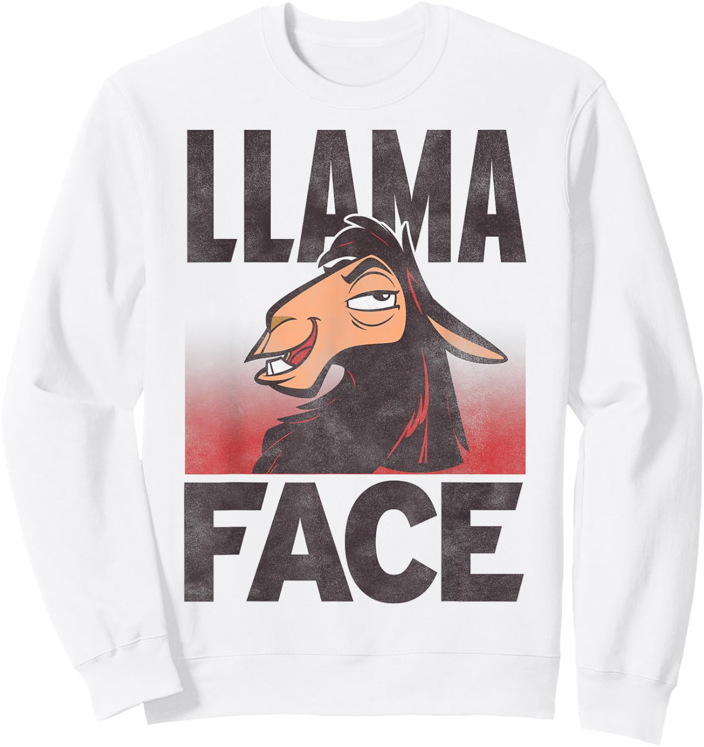 Disney Emperor's New Groove Kuzco Llama Face Sweatshirt - Sweatshirt | White