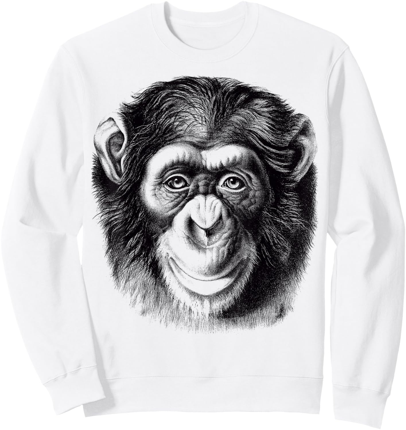 Chimpanzee Monkey Cool Chimpanzee Sweatshirt - Sweatshirt | White