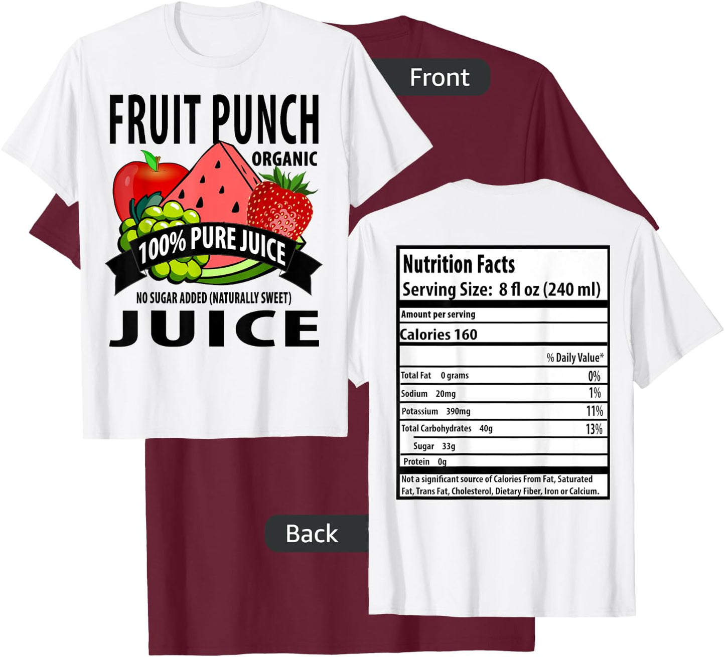Fruit Punch: Family Halloween Costumes for 5 People T-Shirt - T-Shirt | Maroon