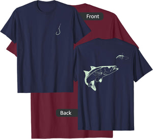 Snook Eating Shrimp Fishing Angler T-Shirt - T-Shirt | Maroon