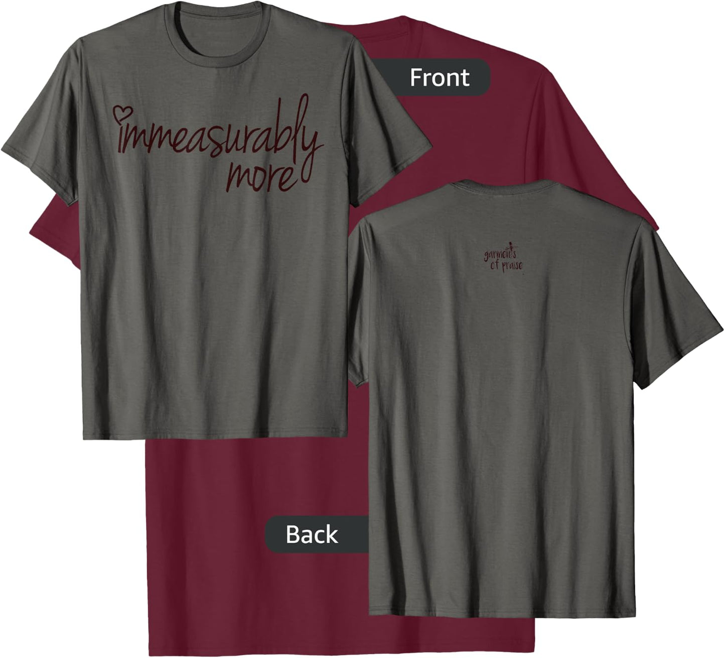 Ephesians 3:20 - Immeasurably More - Inspirational Christian T-Shirt - T-Shirt | Maroon