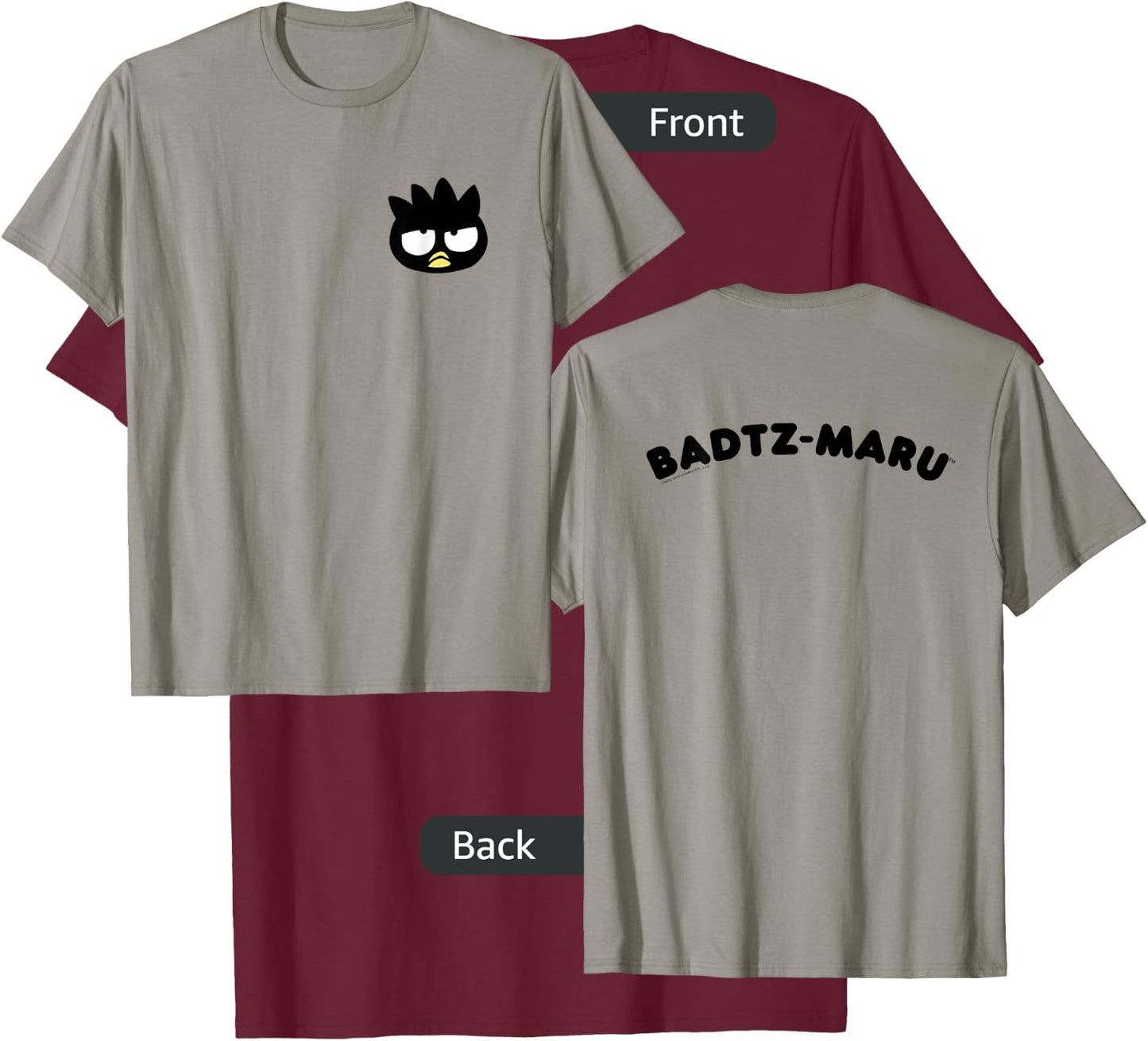 Badtz - Maru Front and Back Logo Shirt T-Shirt - T-Shirt | Maroon