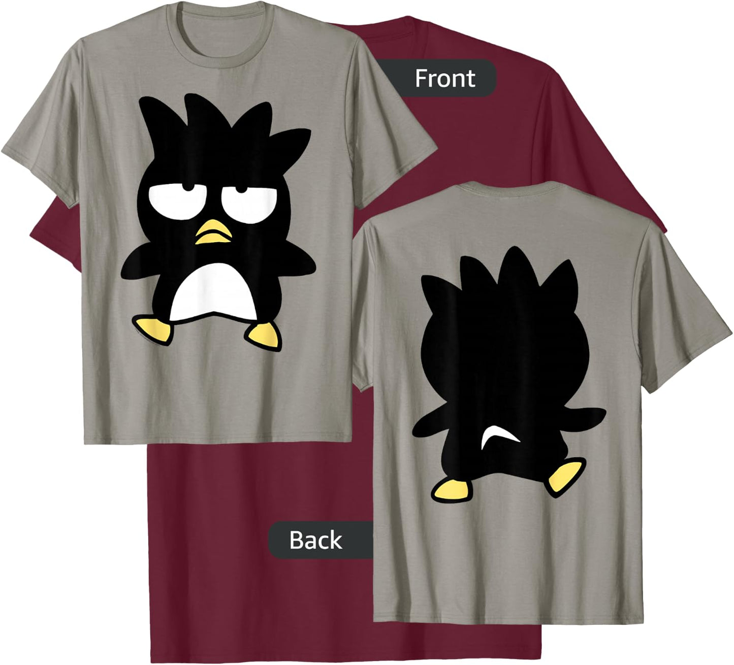 BADTZ-MARU Front and Back Shirt T-Shirt - T-Shirt | Maroon