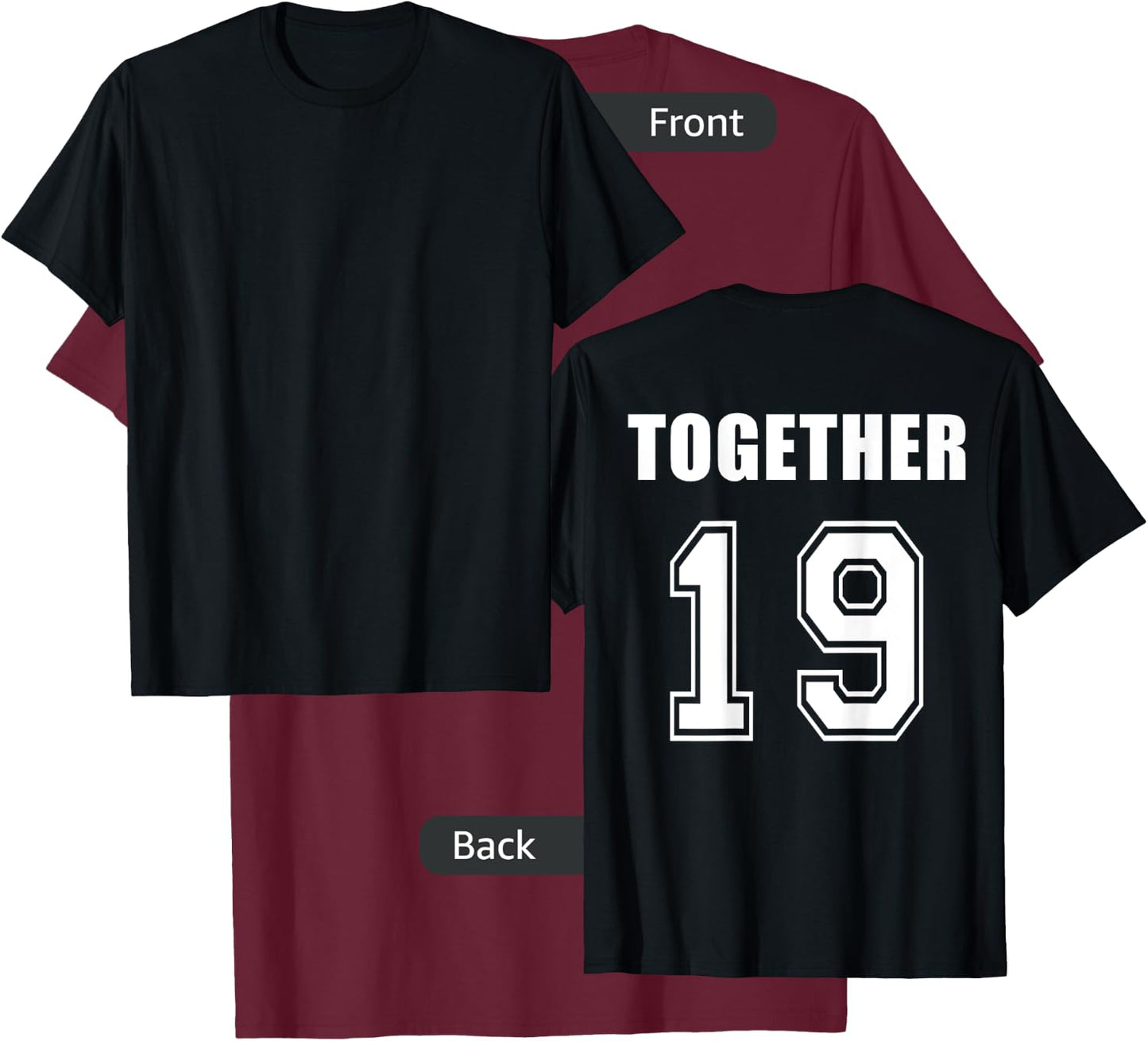 Together since 19xx- couple shirts-Lovers Shirts- King Queen T-Shirt - T-Shirt | Maroon