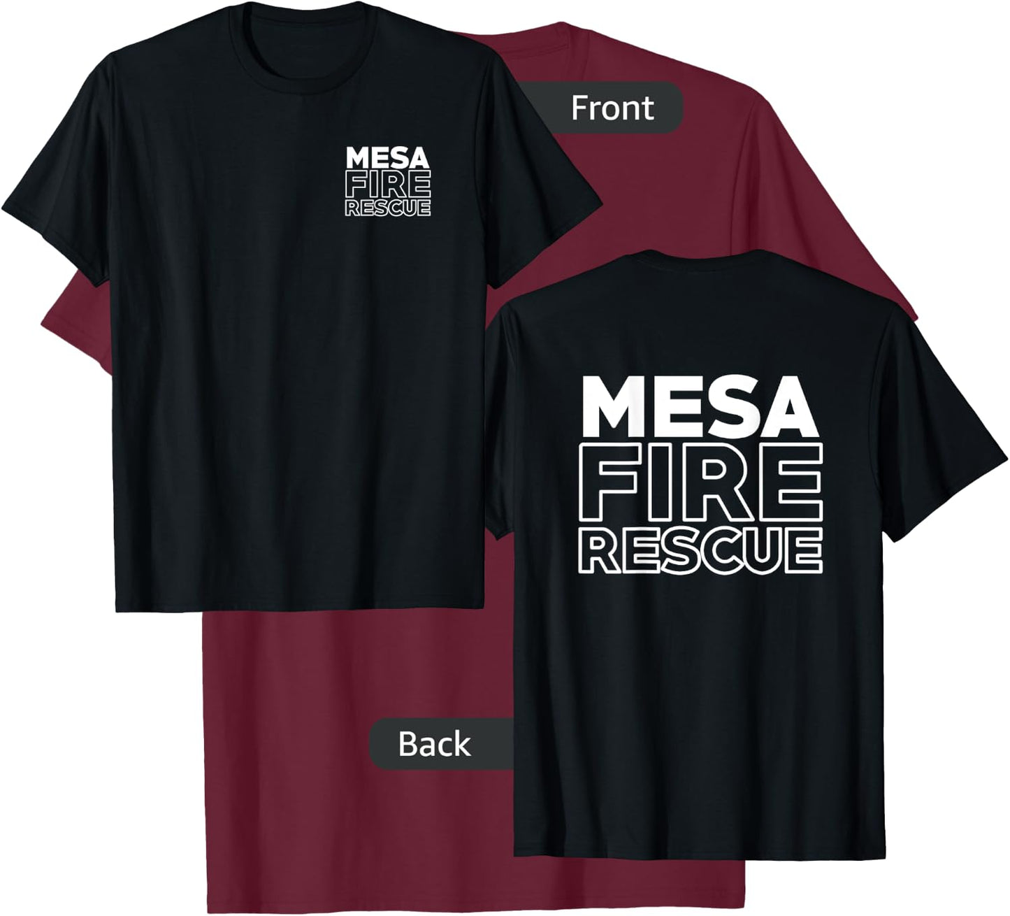 City of Mesa Fire Rescue Arizona Firefighter Duty T-Shirt - T-Shirt | Maroon