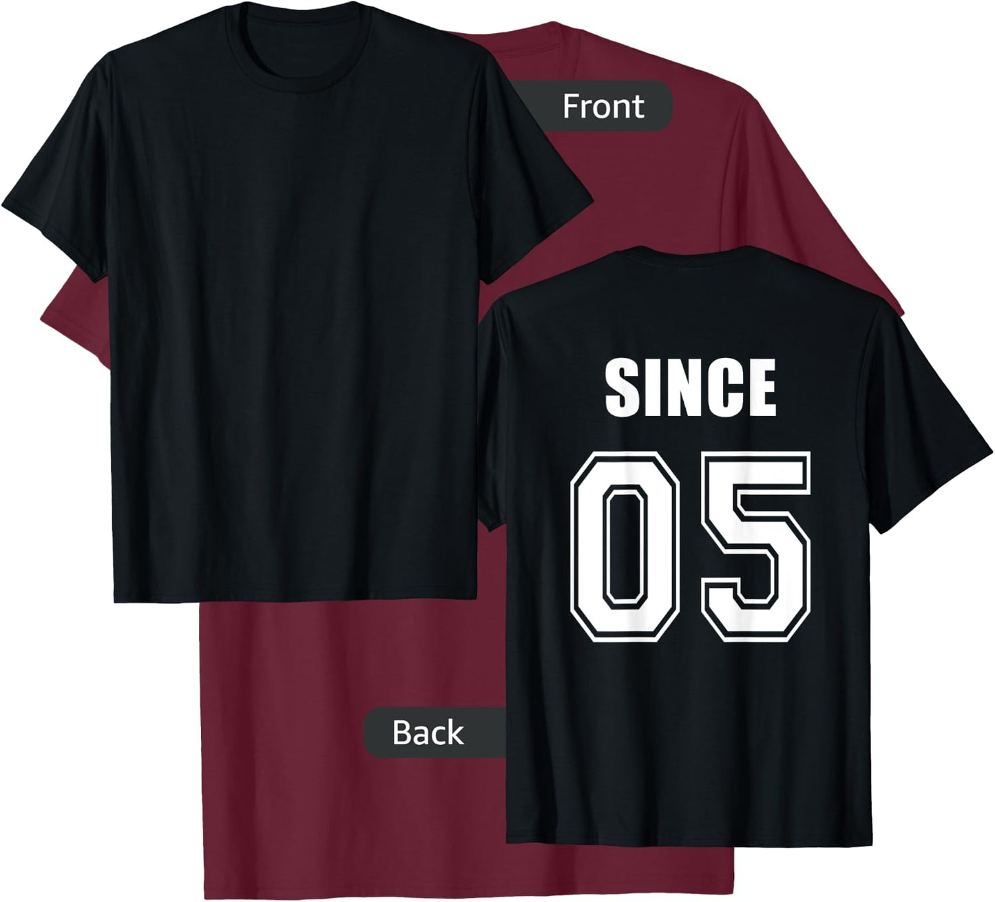 Together since 2005 -couple shirts-Lovers Shirts- King Queen T-Shirt - T-Shirt | Maroon