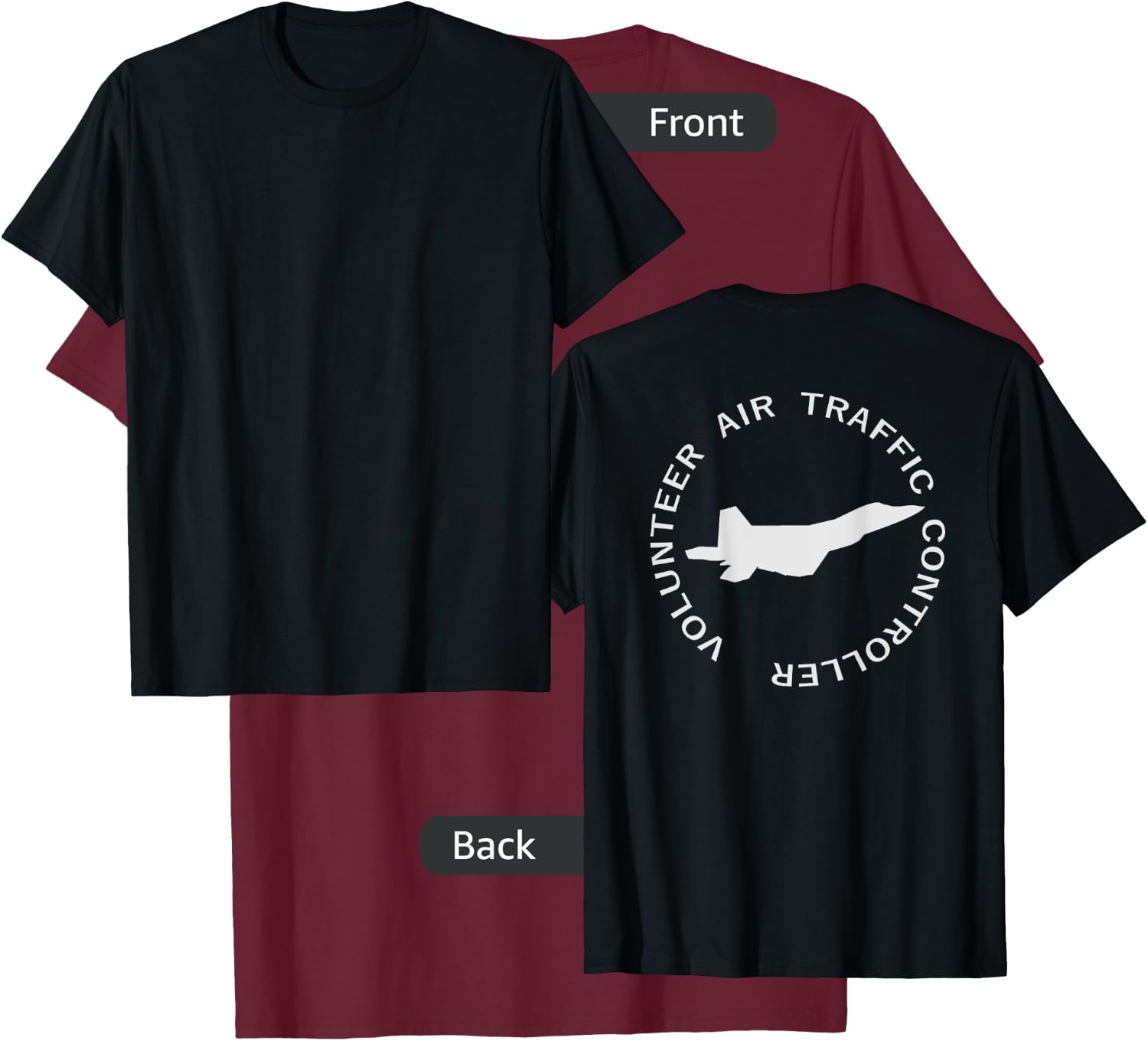 Volunteer Air Traffic Controller (back) T-Shirt - T-Shirt | Maroon