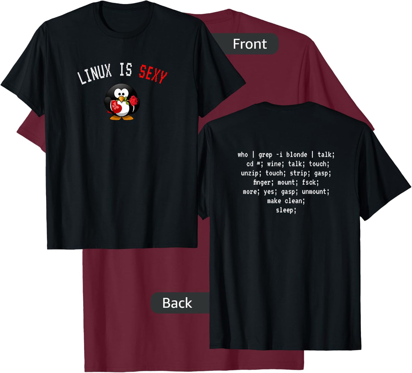 Linux is Sexy T-Shirt - T-Shirt | Maroon