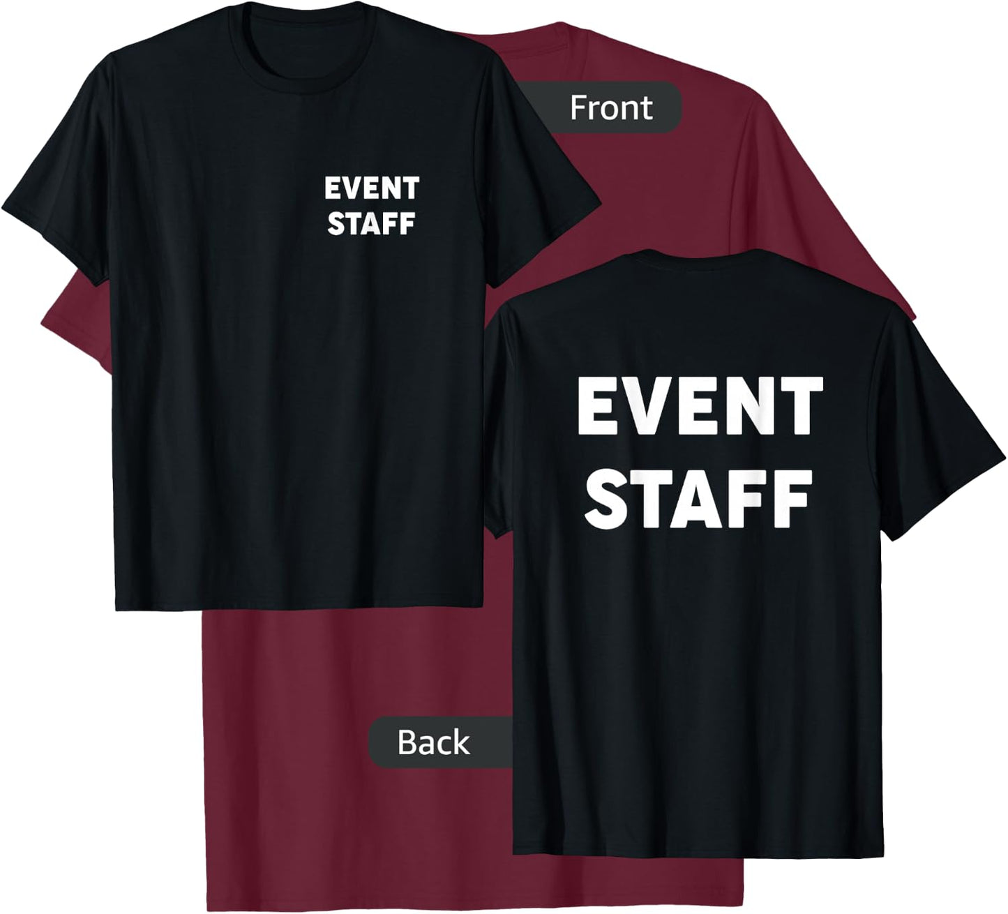 Event Staff T-Shirt - T-Shirt | Maroon