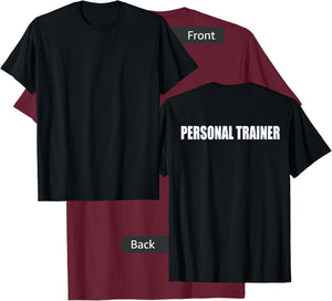Personal Trainer Shirt - Back Print T-Shirt - T-Shirt | Maroon