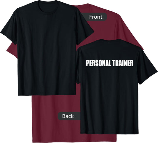 Personal Trainer Shirt - Back Print T-Shirt - T-Shirt | Maroon