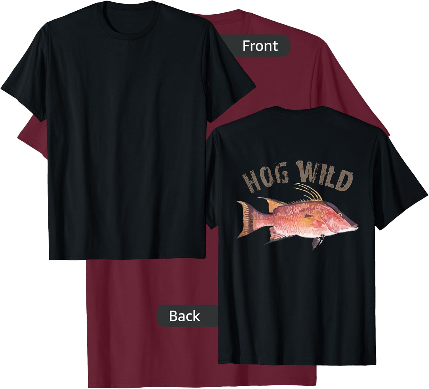 Hog Wild Hogfish T-Shirt - T-Shirt | Maroon