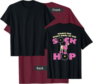 Sock Hop Party Attire 50s Pink Poodle T-Shirt - T-Shirt | Maroon