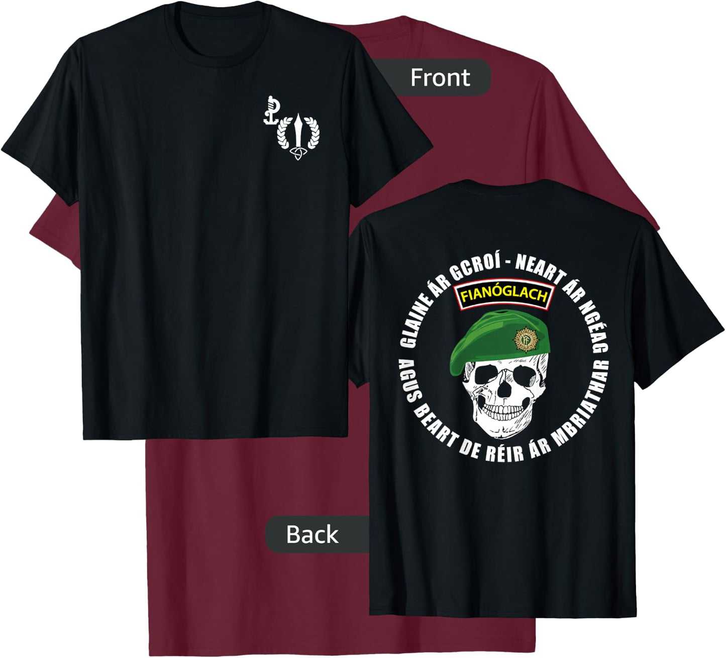 Ireland ARW Army Ranger Wing Irish Special Forces T-Shirt - T-Shirt | Maroon