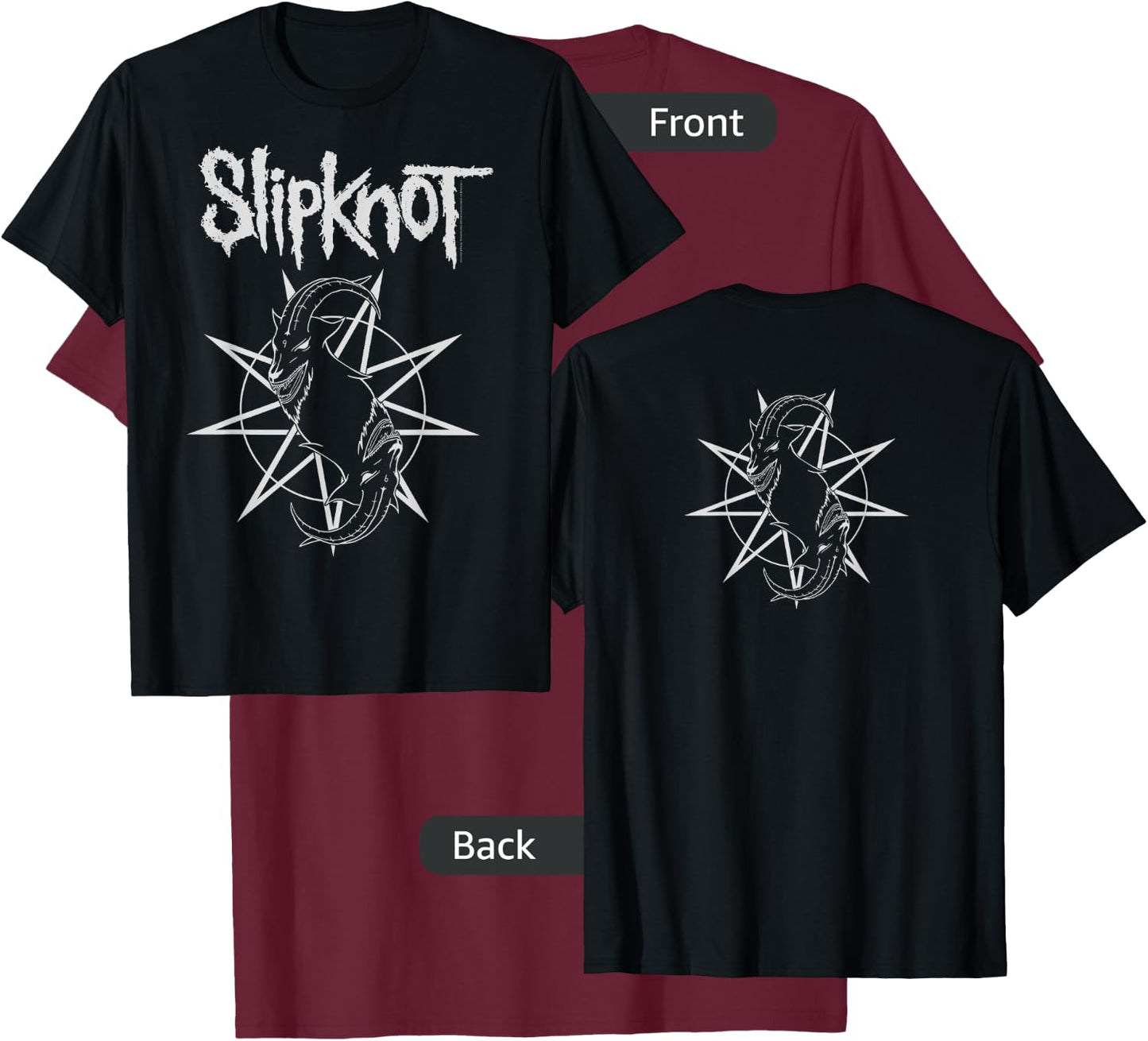 Slipknot Official Goat Star Logo T-Shirt - T-Shirt | Maroon