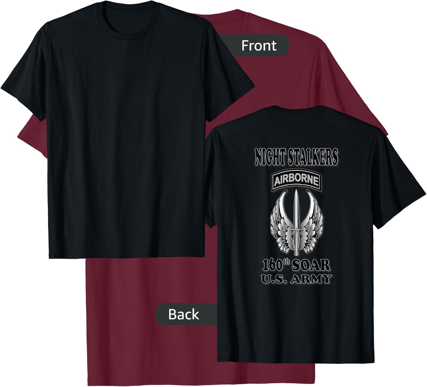 160th SOAR Night Stalkers T-Shirt - T-Shirt | Maroon