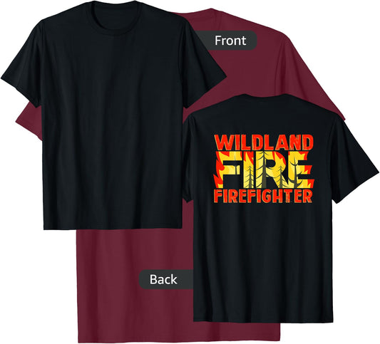 Wildland Fire Rescue Department Firefighters Firemen Uniform T-Shirt - T-Shirt | Maroon