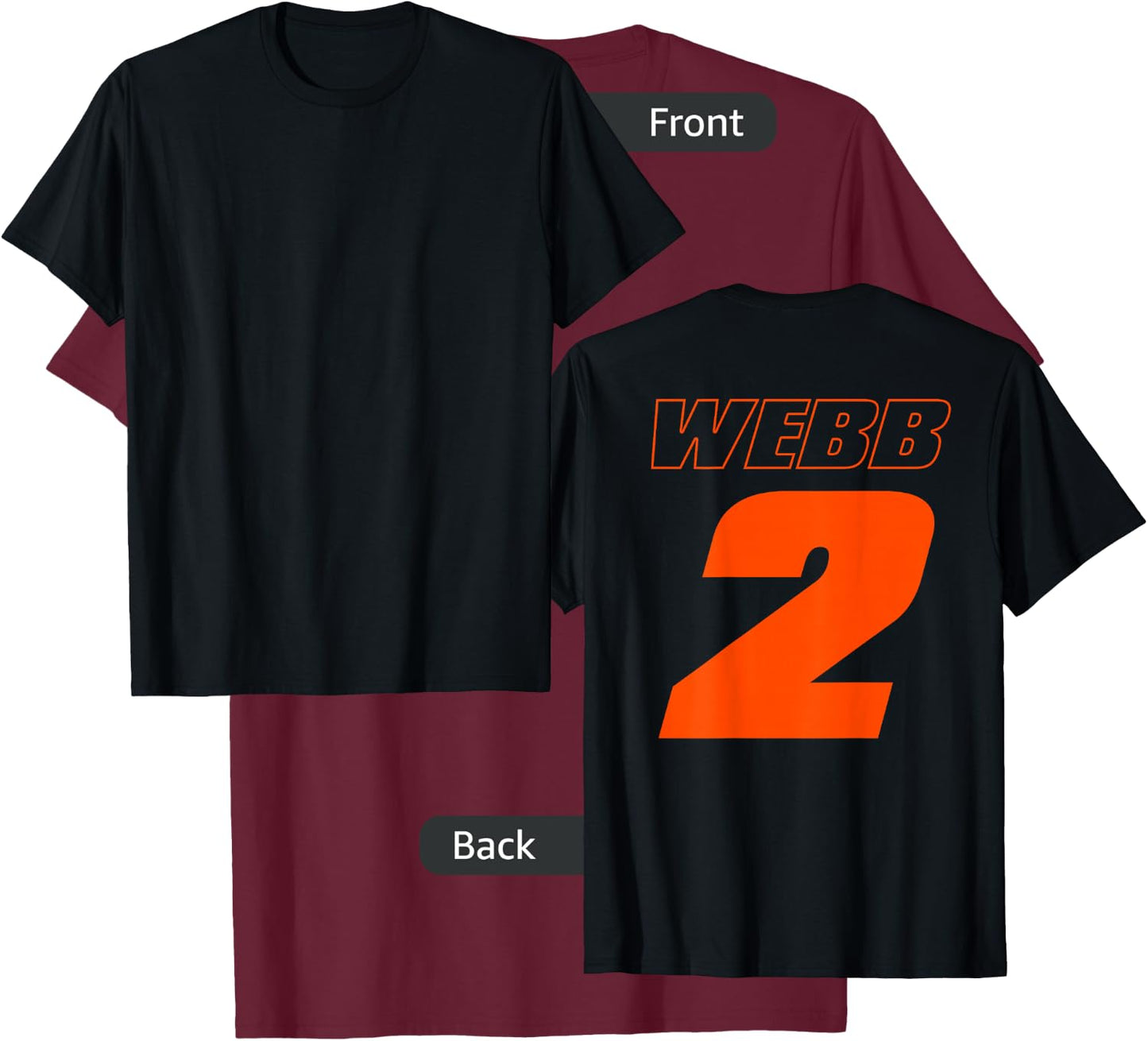 Motocross and Supercross Number 2 Shirt Cooper #2 Webb T-Shirt - T-Shirt | Maroon