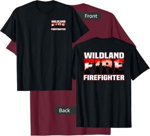 Wildland Fire Rescue Department Firefighters Firemen Uniform T-Shirt - T-Shirt | Maroon