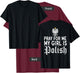 Funny Pray For Me My Girl Is Polish Shirt Girlfriend Dyngus T-Shirt - T-Shirt | Maroon