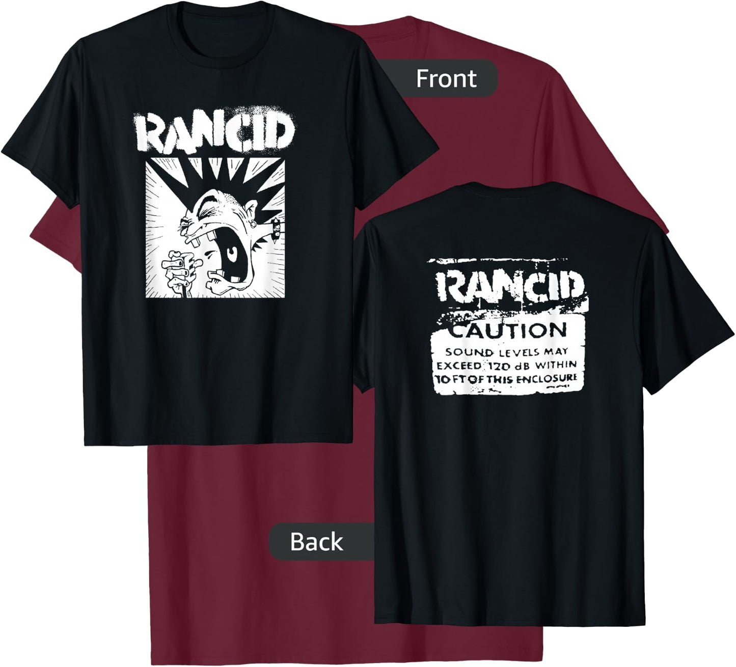 Rancid - Official Merchandise - Microphone T-Shirt - T-Shirt | Maroon