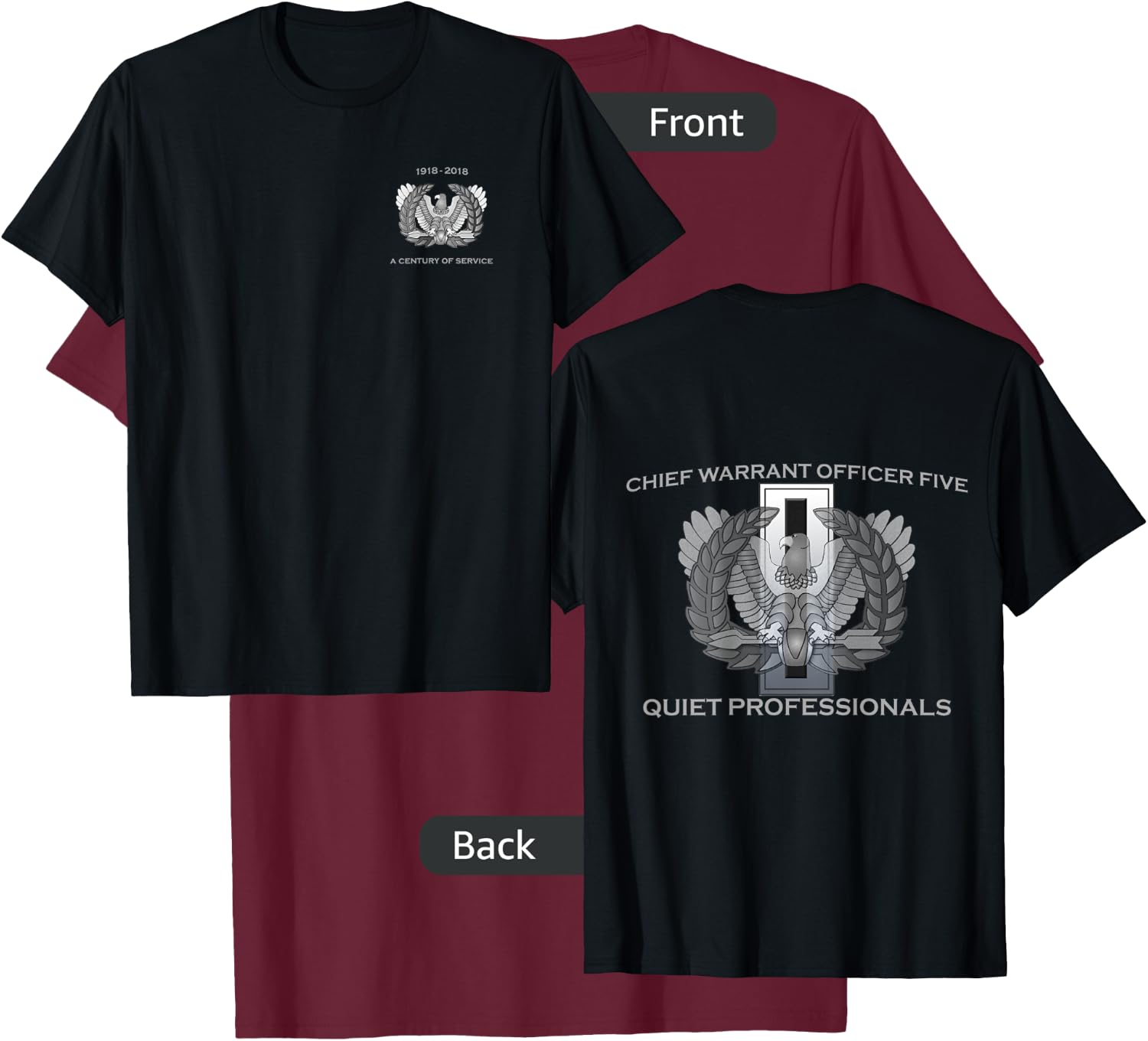 Chief Warrant Officer Five CW5 Eagle Rising Premium T-Shirt - T-Shirt | Maroon