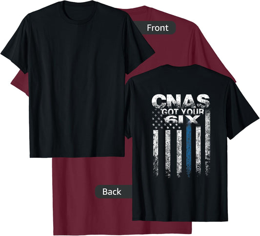 CNA Got Your Six Funny Nursing CNA T shirts Nurse T-Shirt - T-Shirt | Maroon