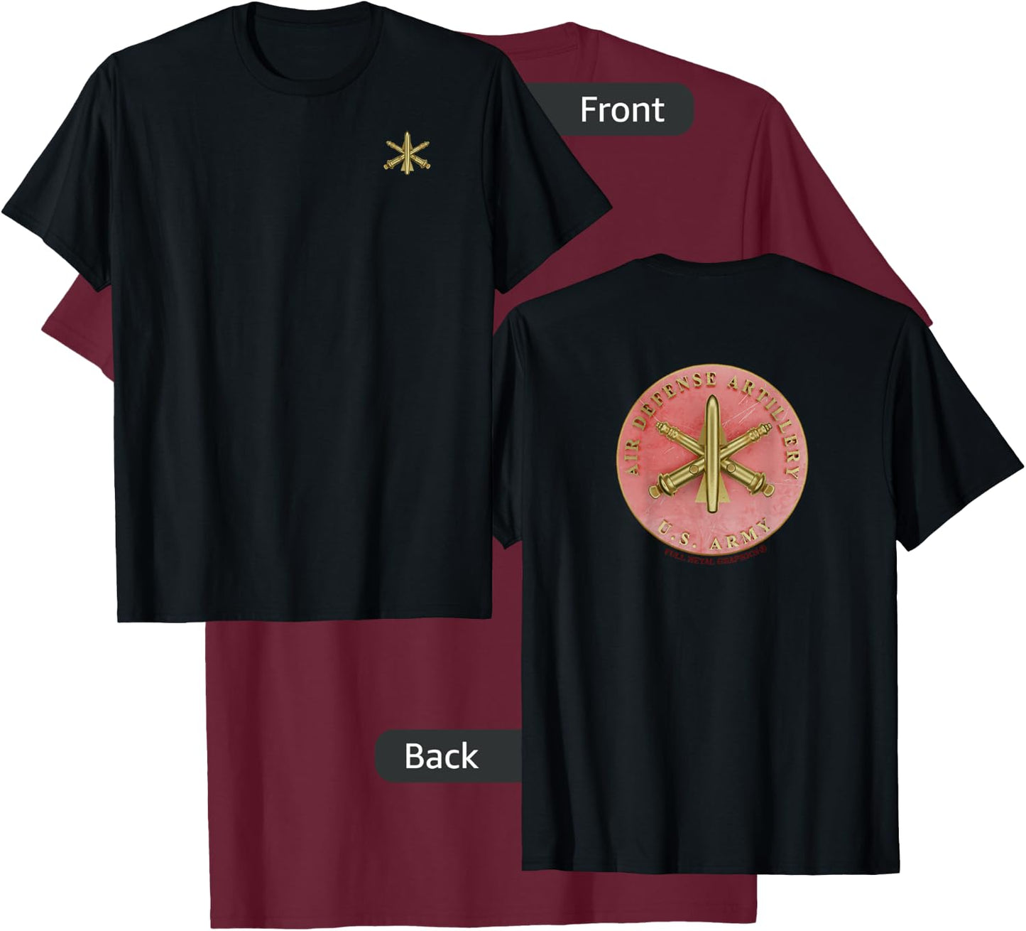 Army Air Defense Artillery T-Shirt - T-Shirt | Maroon
