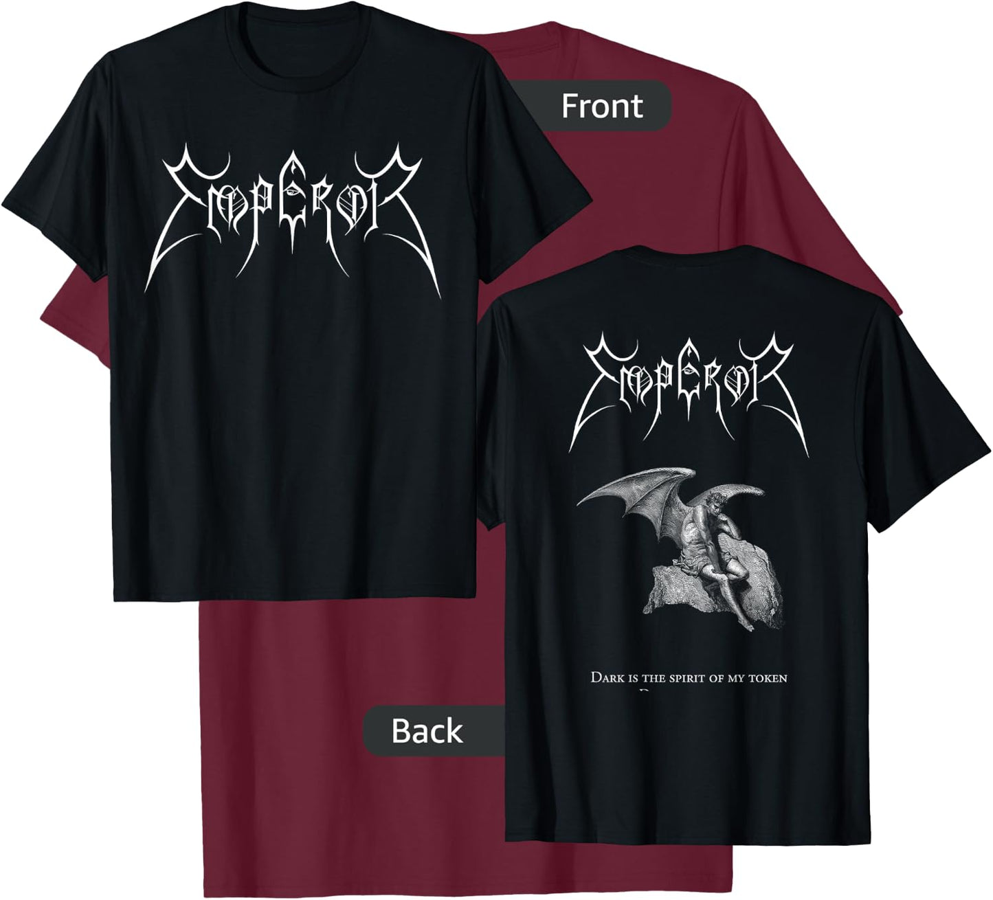 Emperor - Lucifer - Official Merchandise T-Shirt - T-Shirt | Maroon