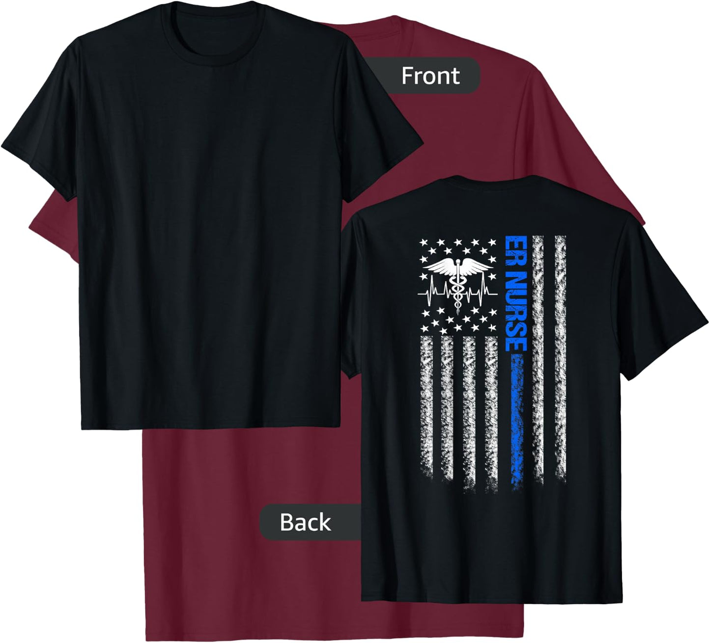 ER Nurse T shirt Nursing ER EMT Nurse T-Shirt - T-Shirt | Maroon