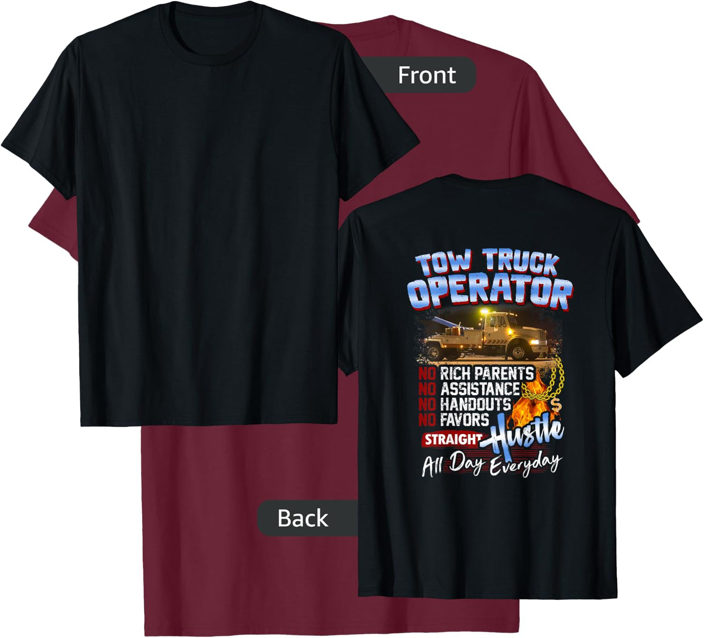 Tow Truck Operator Shirt T-Shirt - T-Shirt | Maroon