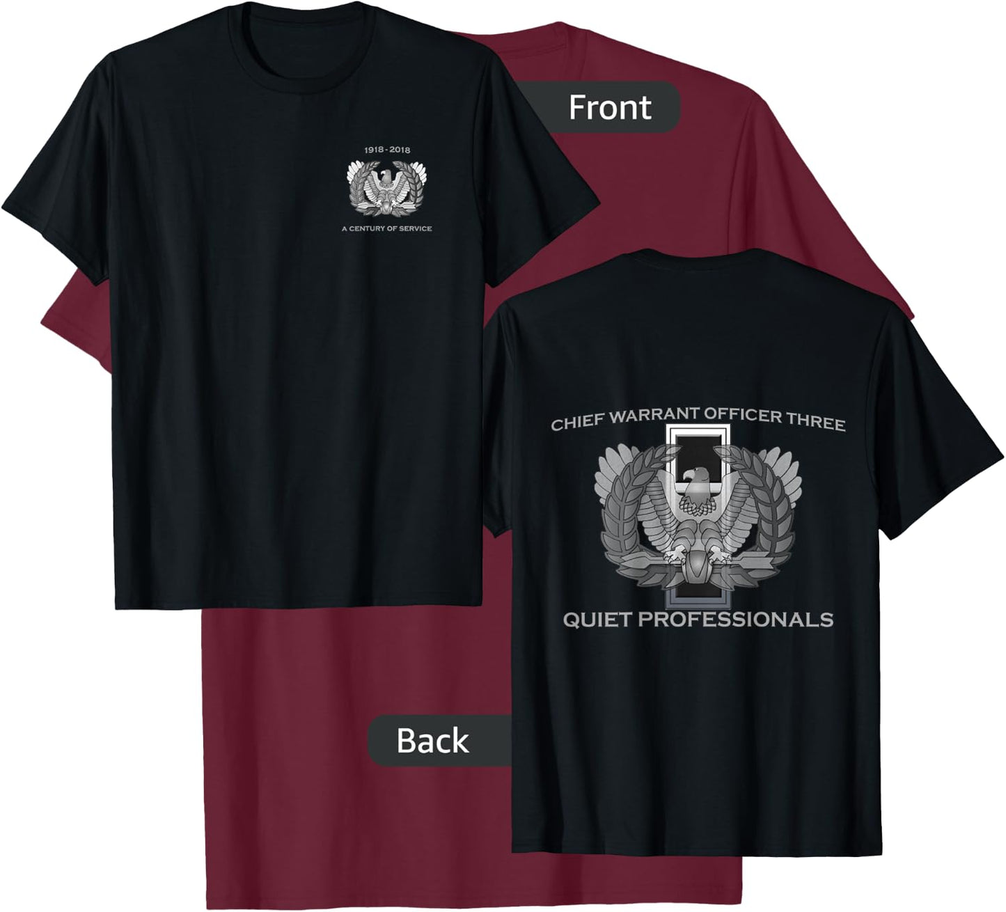 Chief Warrant Officer Three CW3 Eagle Rising Premium T-Shirt - T-Shirt | Maroon