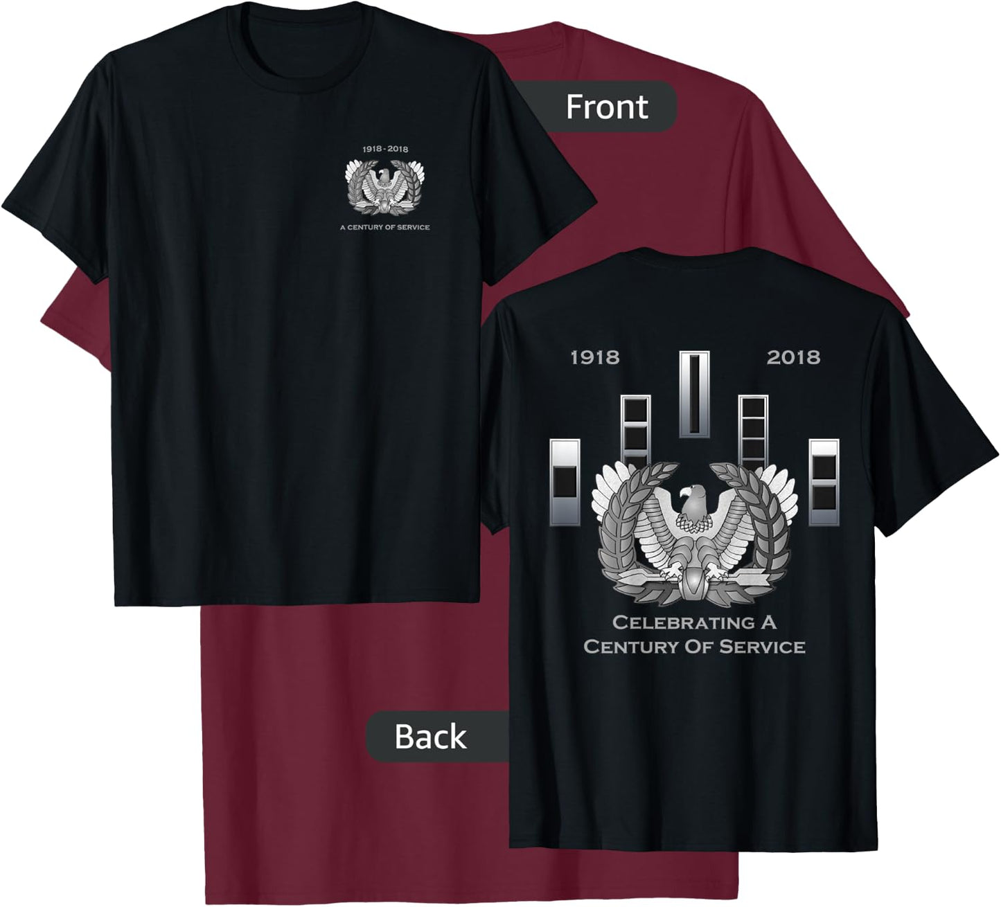 CW2 Chief Warrant Officer Two Century of Service T-Shirt - T-Shirt | Maroon