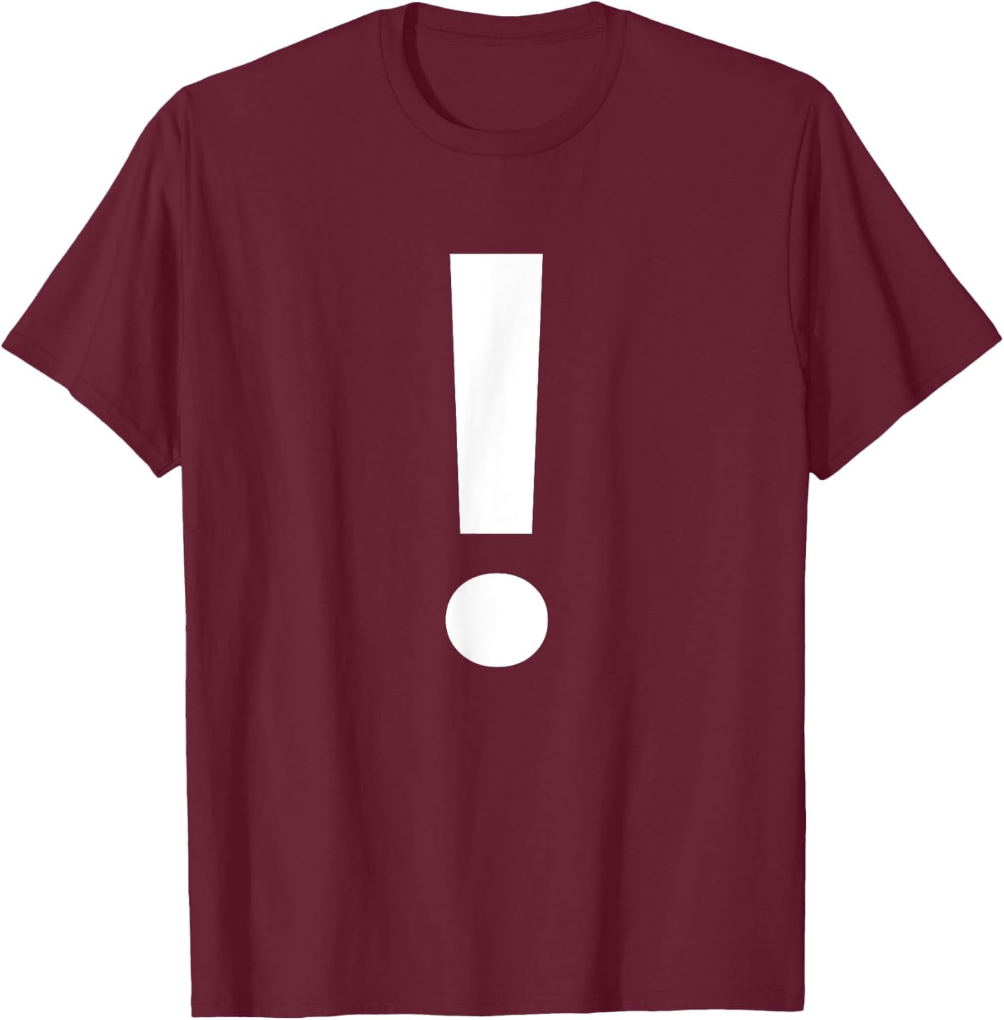 Punctuation ! Exclamation Point T-Shirt - T-Shirt | Maroon