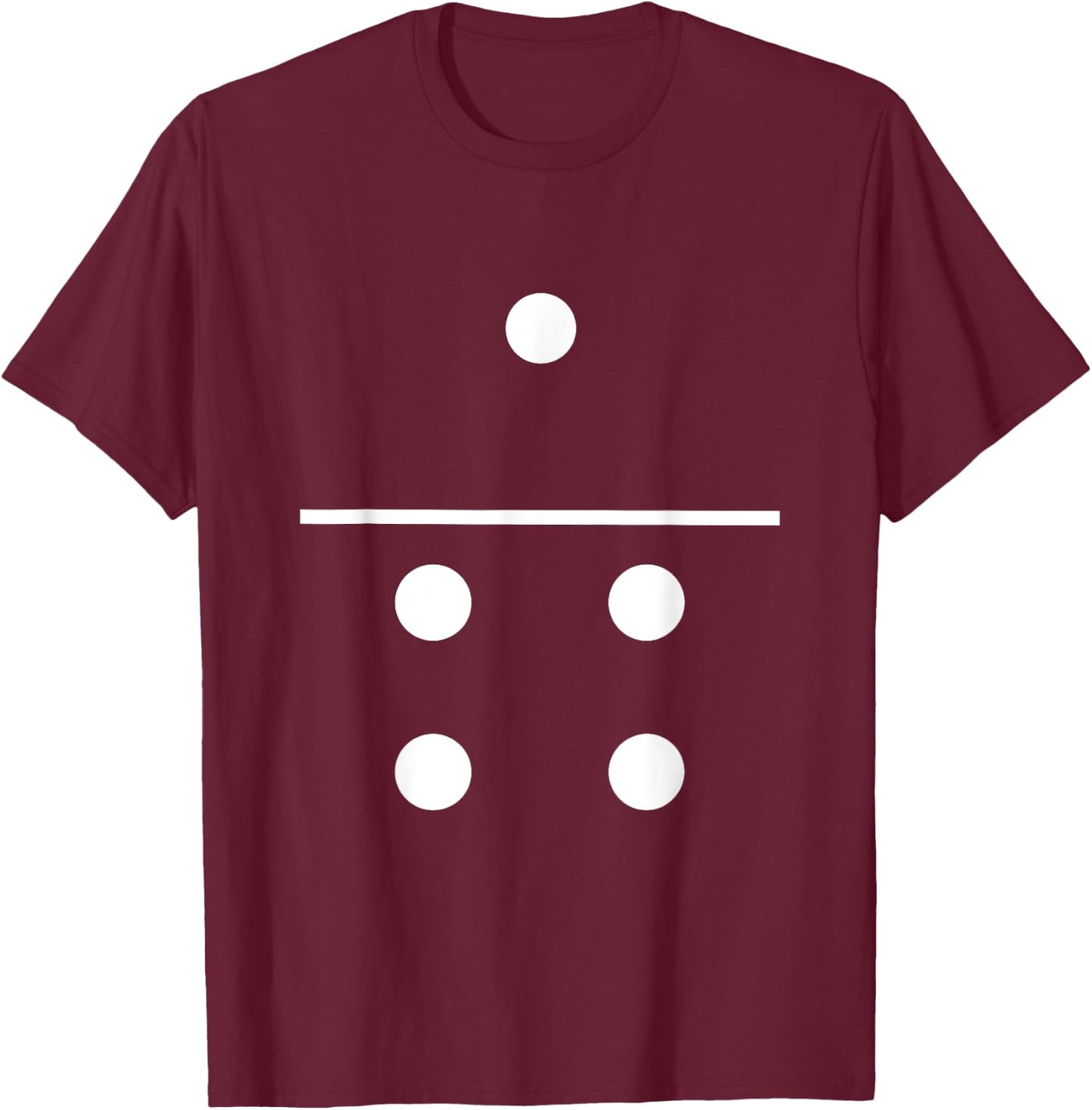 Domino 1 and 4 Matching Halloween Group Costumes 1-4 T-Shirt - T-Shirt | Maroon