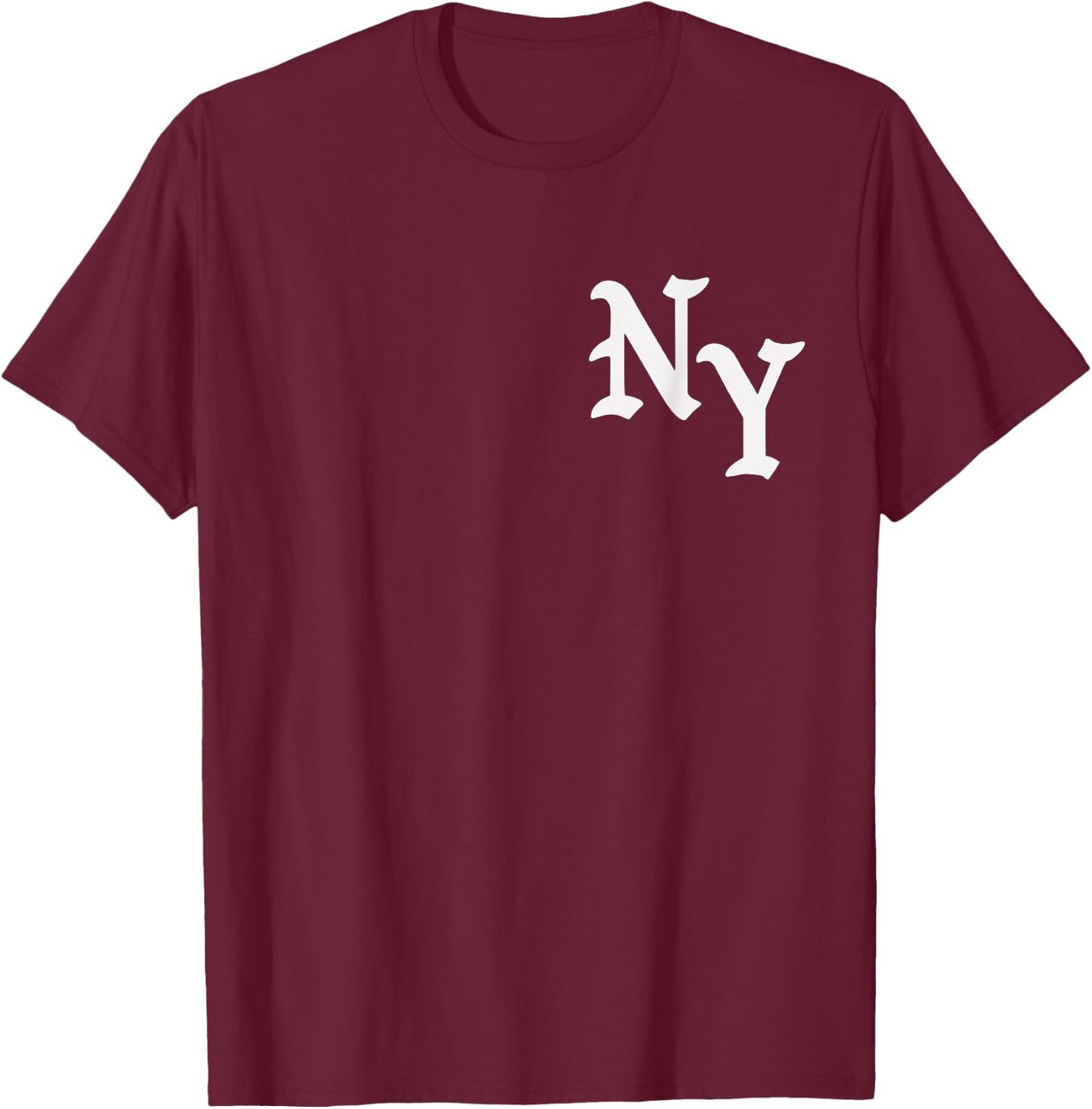 CaliDesign NY Logo Chest Print T shirt New York Bronx T-Shirt - T-Shirt | Maroon