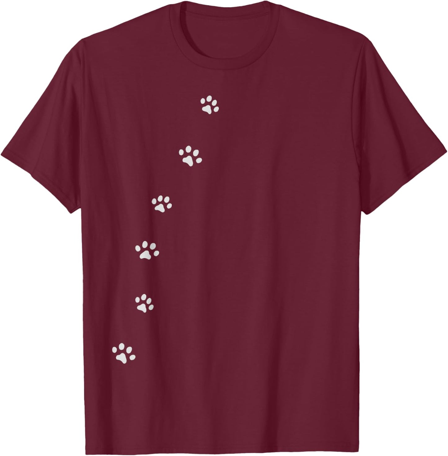 Cat Wildcat Lynx Tracks Footprints | Cool Tracking T-Shirt - T-Shirt | Maroon